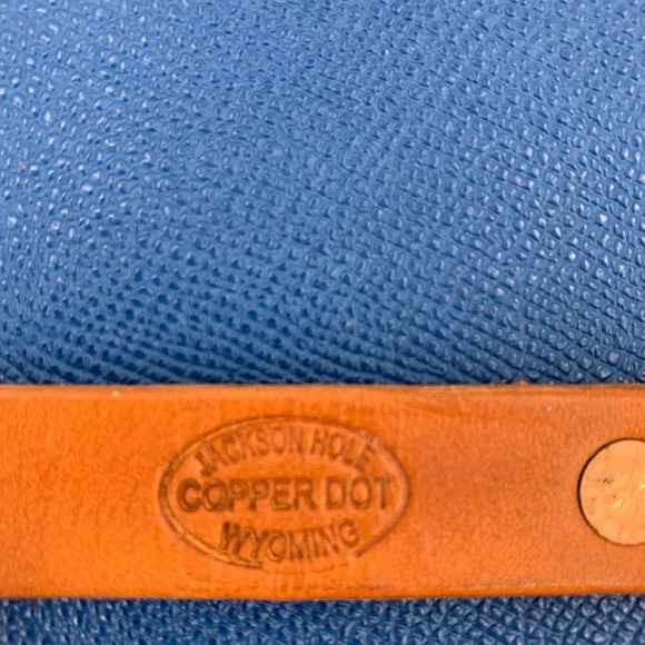 Copper Dot Jackson Hole Women's Leather Dot Cross Body Slim Bag - Picture 6 of 9